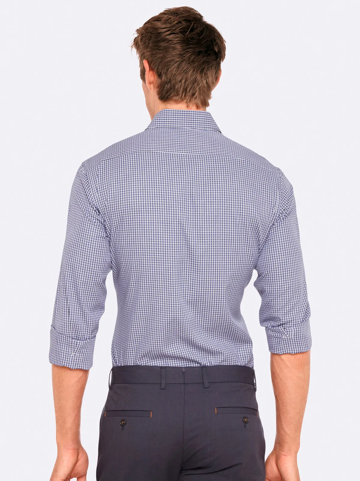 Stratton Minicheck Shirt sold by Oxford Shop product image thumbnail 4