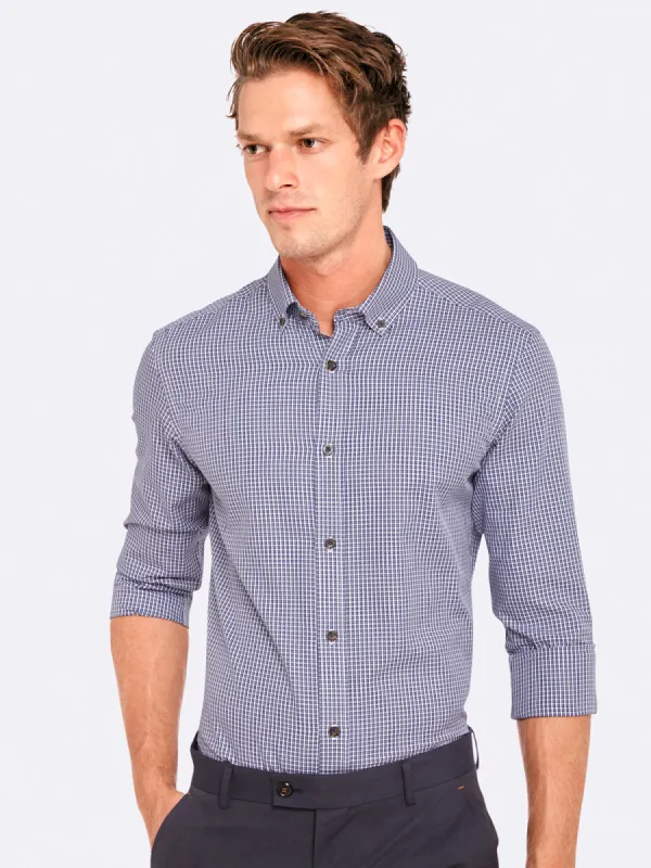 Stratton Minicheck Shirt sold by Oxford Shop