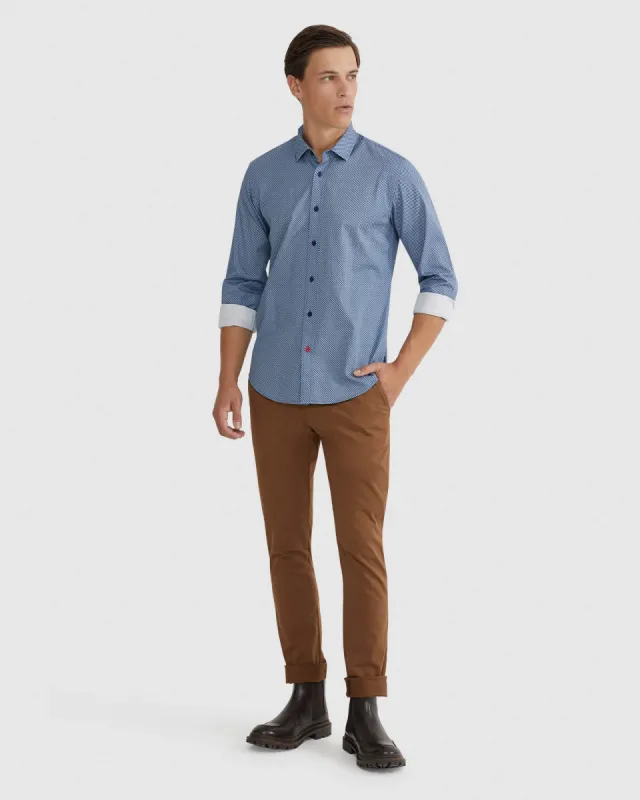 KENTON PRINTED COTTON SHIRT sold by Oxford Shop