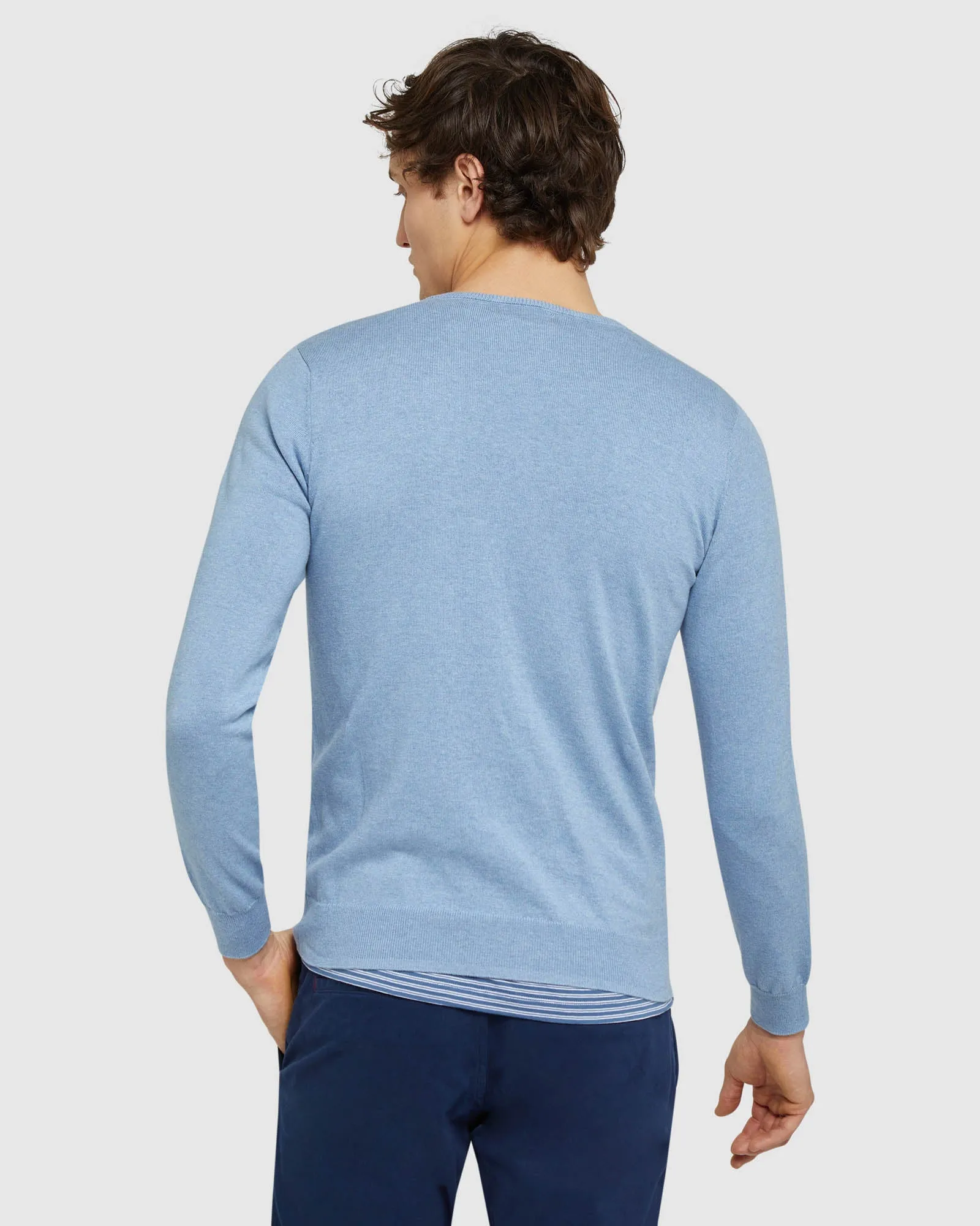 Cotton Cashmere V-Neck Pullover sold by Oxford Shop product image thumbnail 3