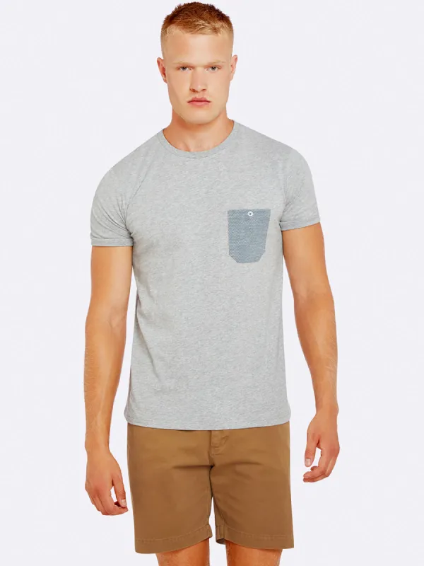 Mason Chest Pocket T-Shirt Melange sold by Oxford Shop