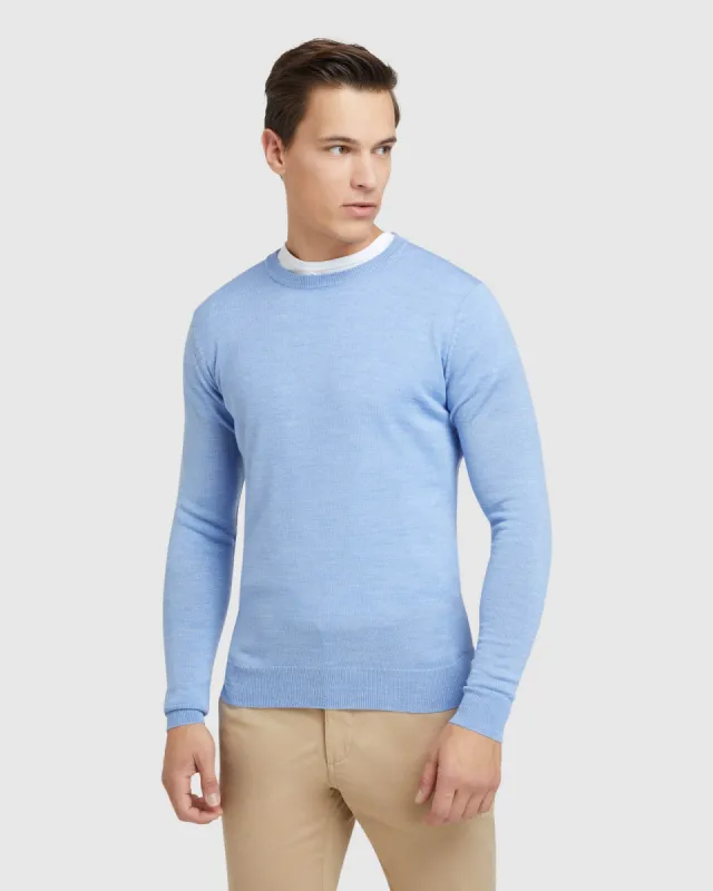 Crew Neck Merino Blend Pullover sold by Oxford Shop