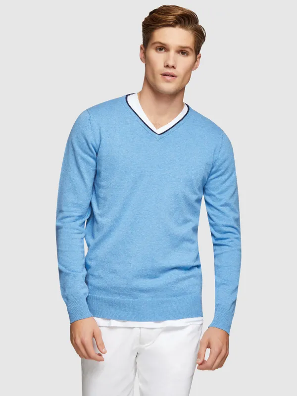 Perry Tipping V-Neck Pullover sold by Oxford Shop