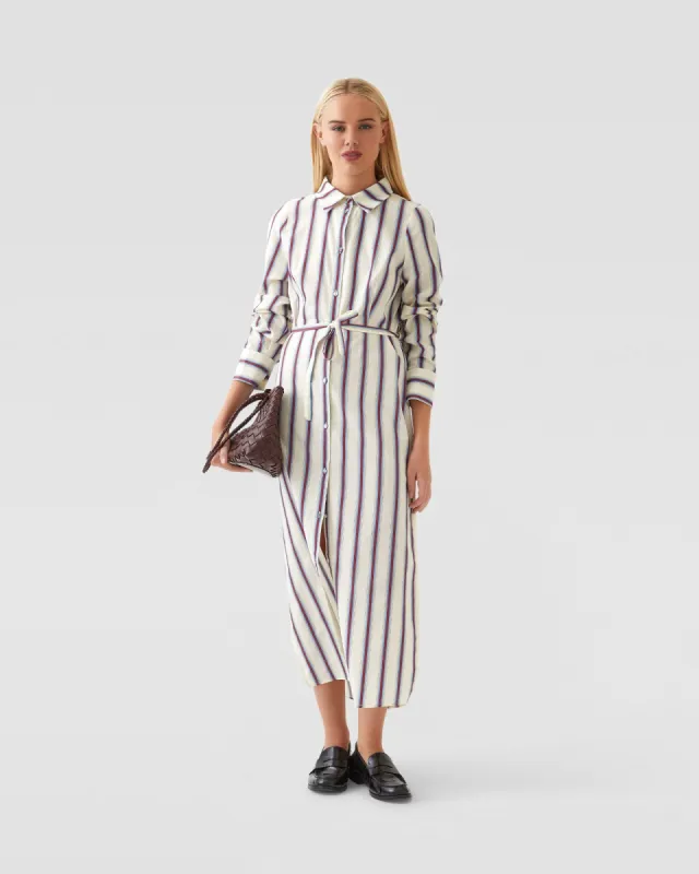 Dianne Cotton Striped Shirt Dress sold by Oxford Shop