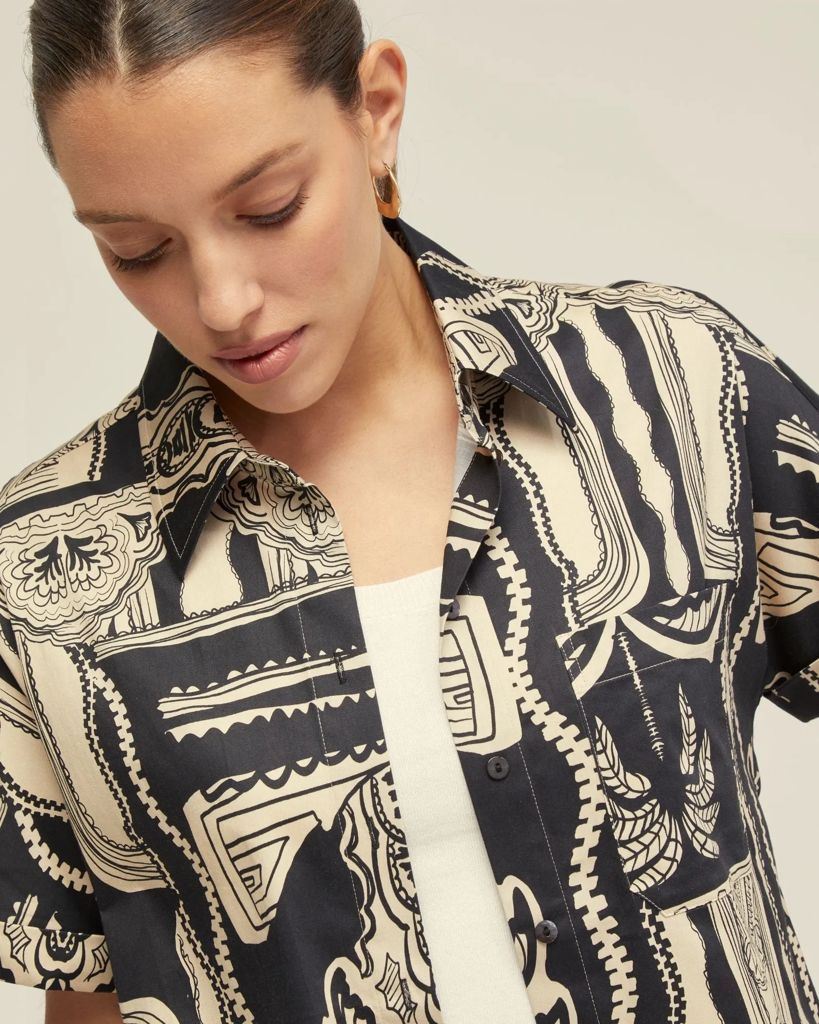 Jasmine Printed Short Sleeve Shirt sold by Oxford Shop product image thumbnail 4