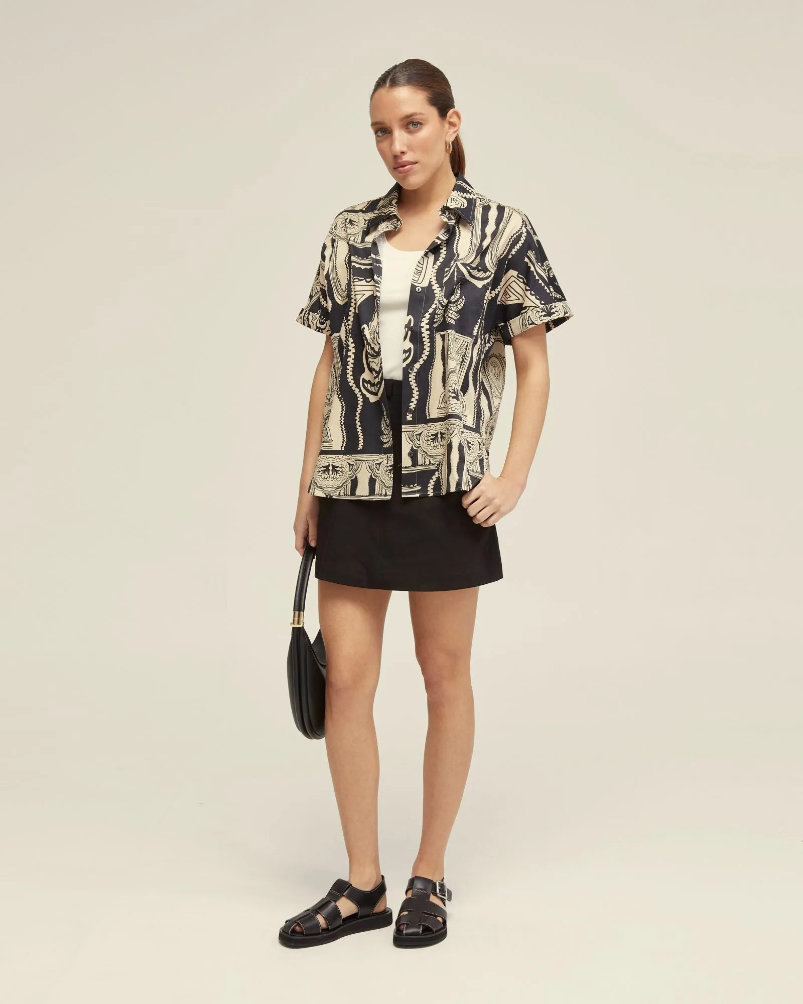 Jasmine Printed Short Sleeve Shirt sold by Oxford Shop