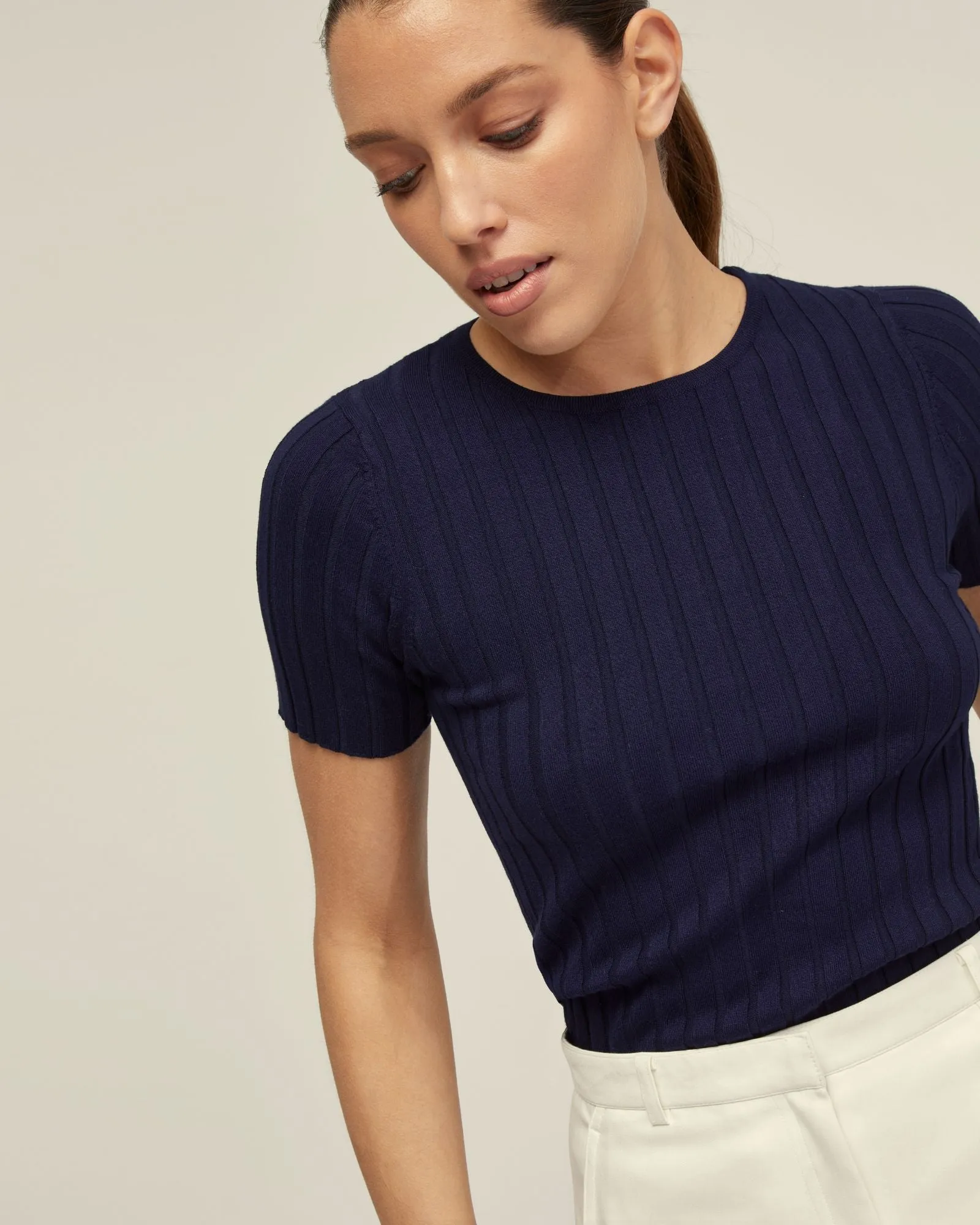 Sasha Crew Neck Rib Knit sold by Oxford Shop product image thumbnail 5