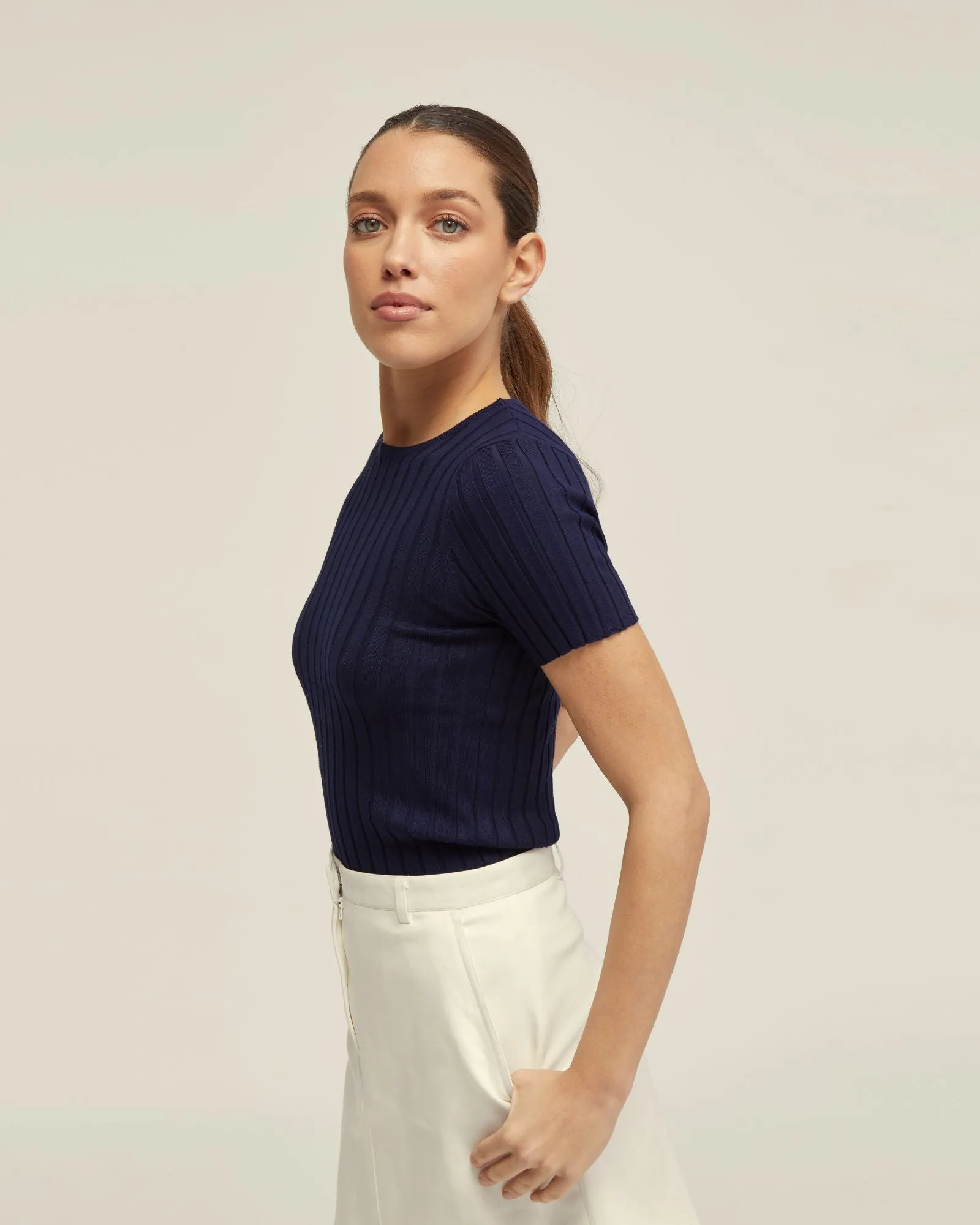 Sasha Crew Neck Rib Knit sold by Oxford Shop product image thumbnail 4