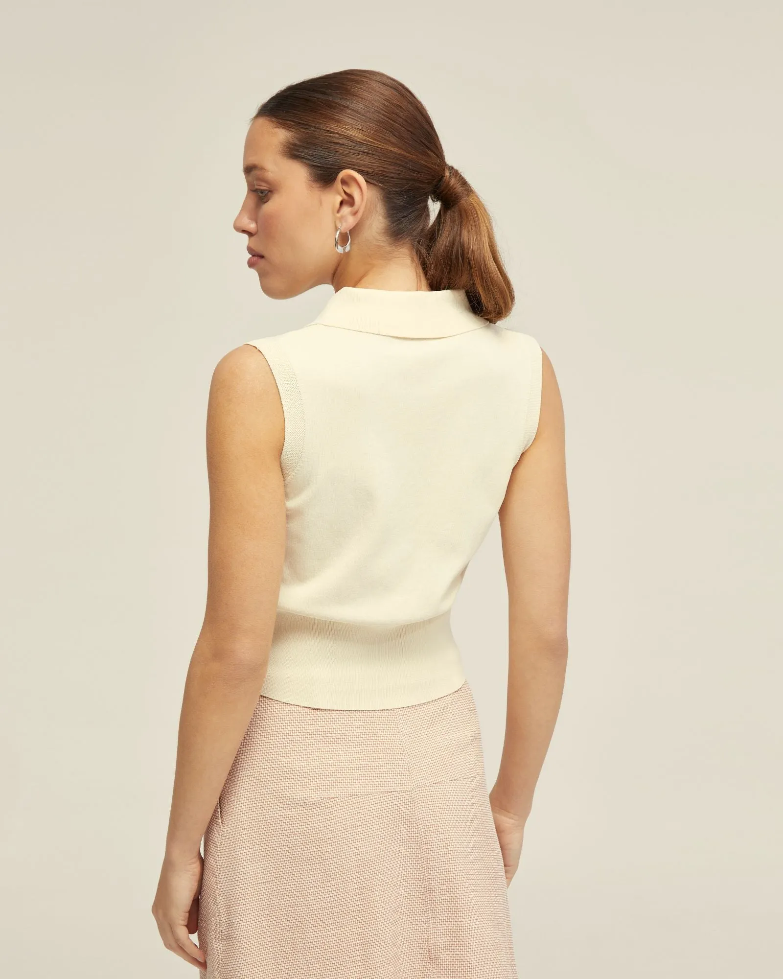 Rae Polo Neck Buttoned Knit Top sold by Oxford Shop product image thumbnail 3