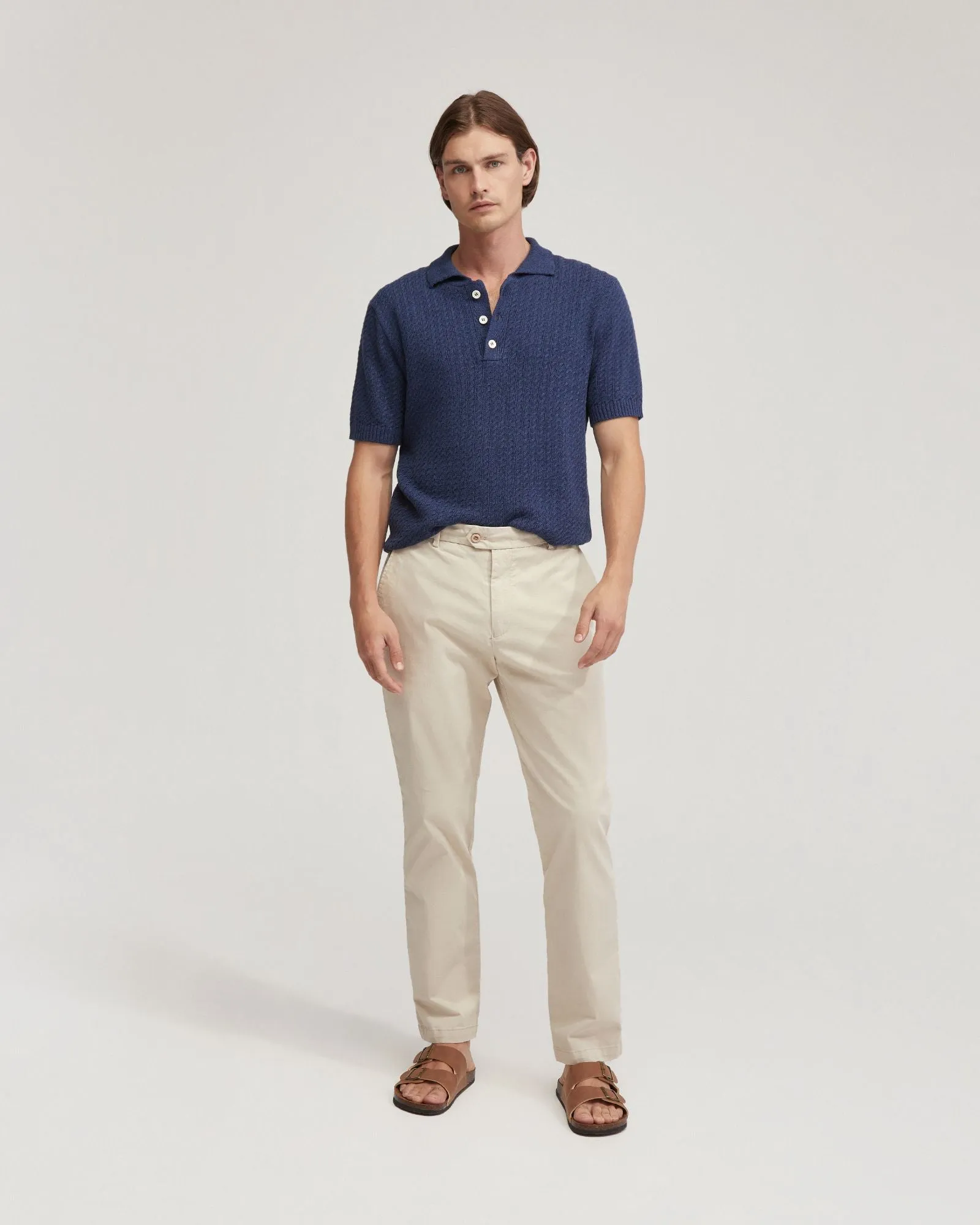 Harrison Cable Knit Polo sold by Oxford Shop product image thumbnail 5