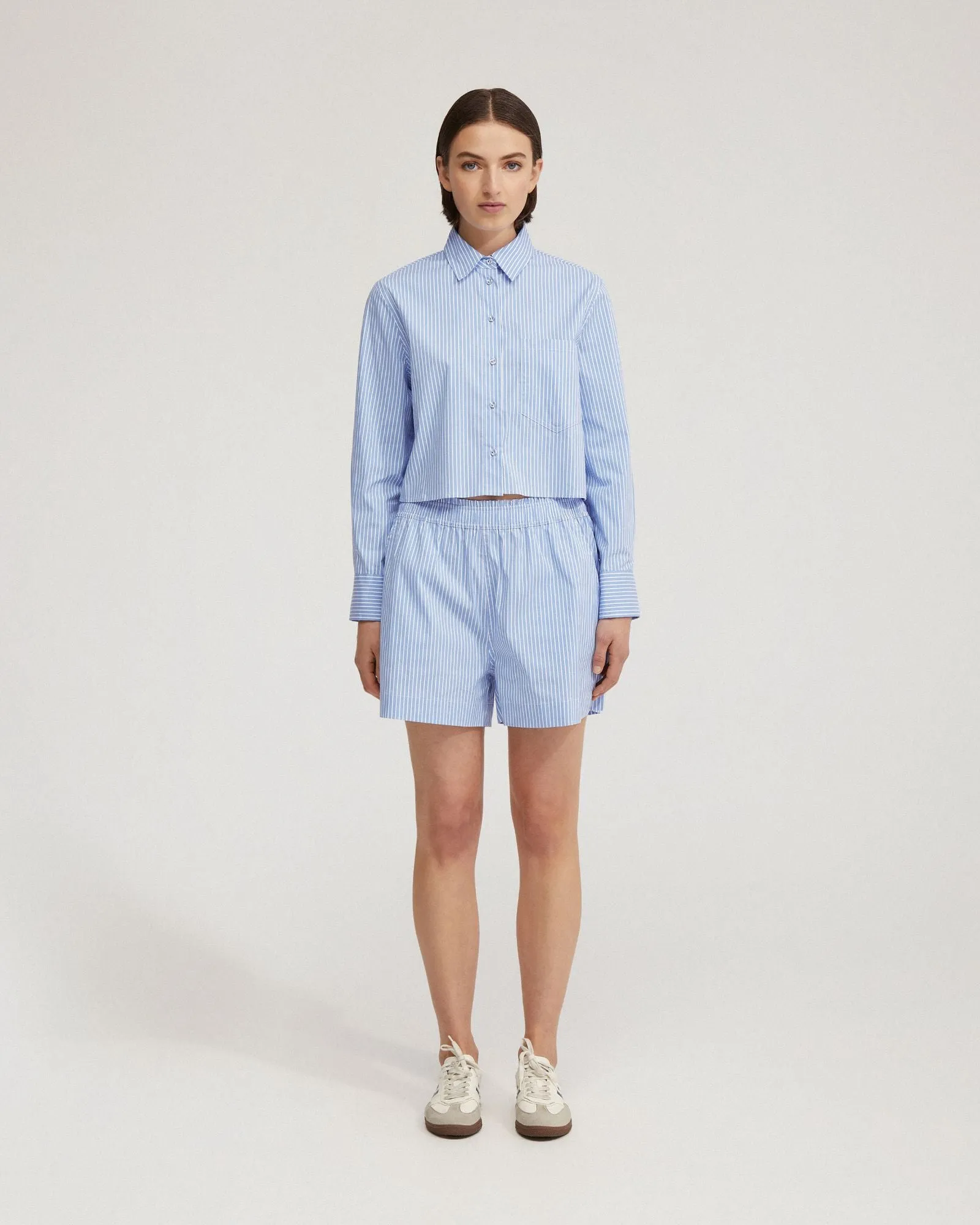 Carrie Crop Striped Shirt sold by Oxford Shop