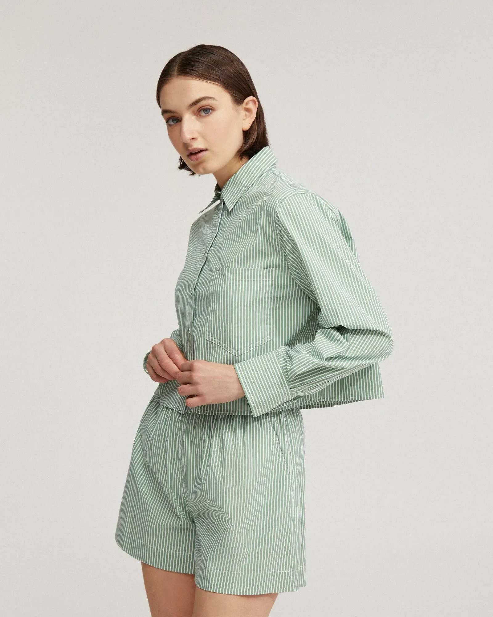 Carrie Crop Striped Shirt sold by Oxford Shop product image thumbnail 4