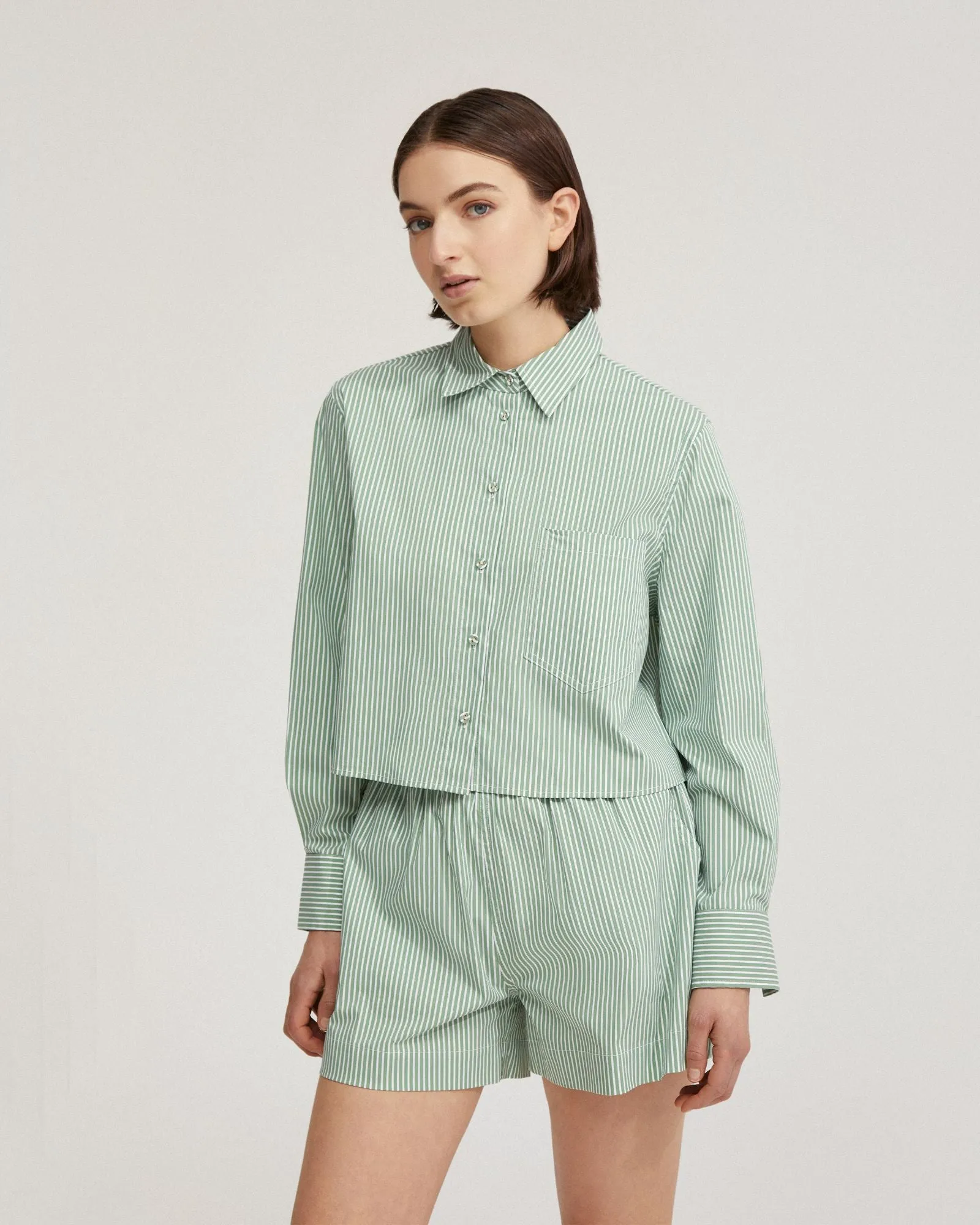 Carrie Crop Striped Shirt sold by Oxford Shop product image thumbnail 5