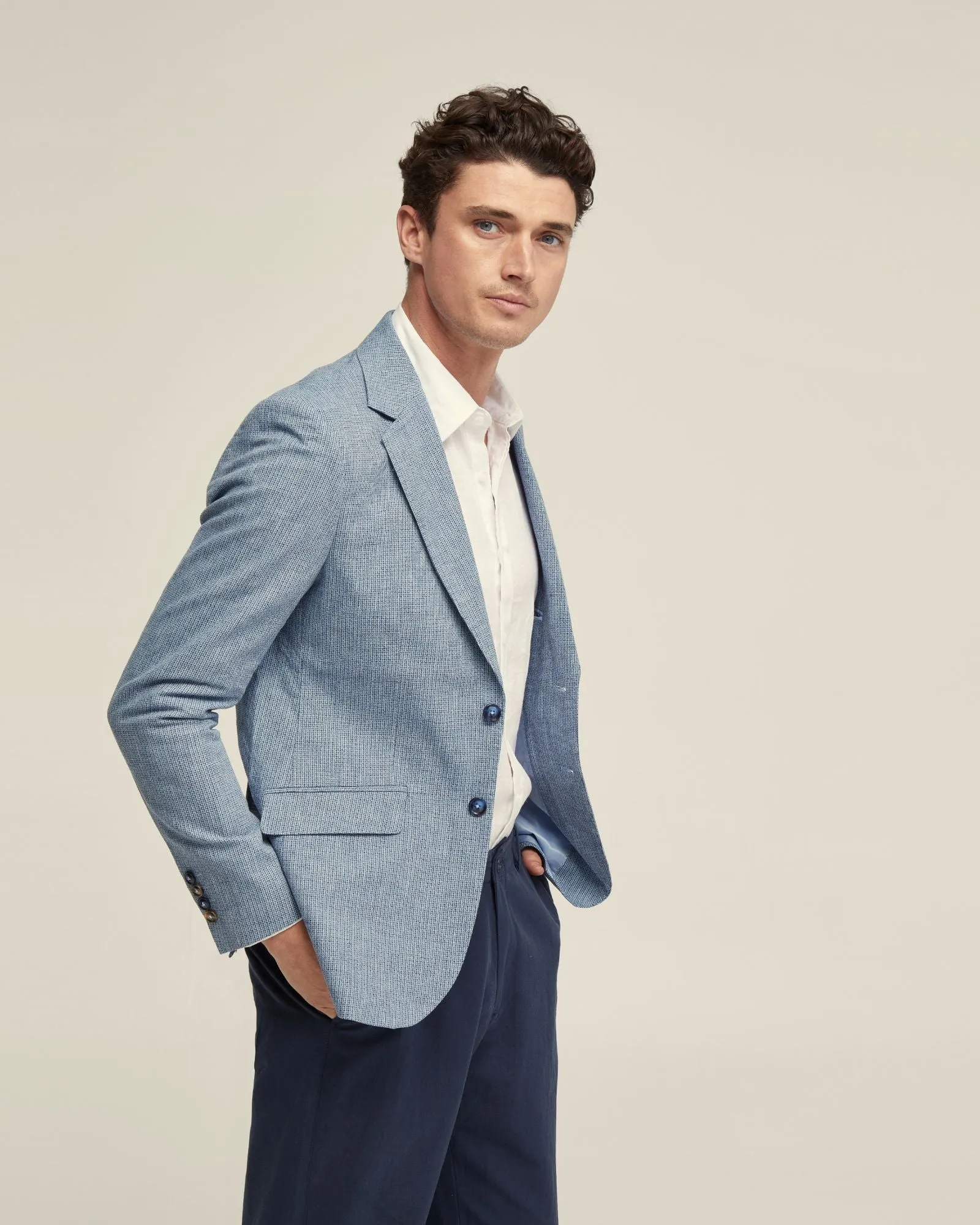 Blake Linen Blend Blazer sold by Oxford Shop product image thumbnail 4