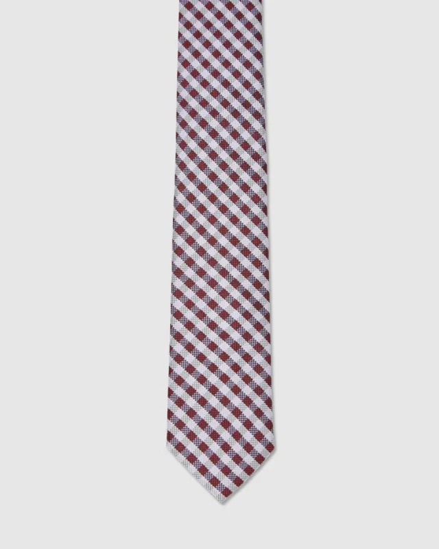 Gable Check 7Cm Tie sold by Oxford Shop