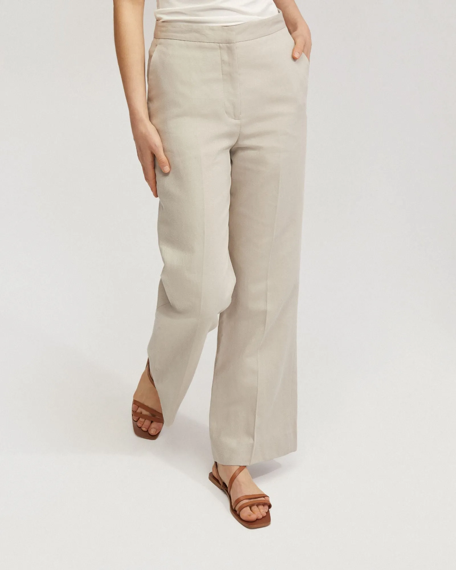 Lauren Linen Blend Wide Leg Pants sold by Oxford Shop product image thumbnail 4