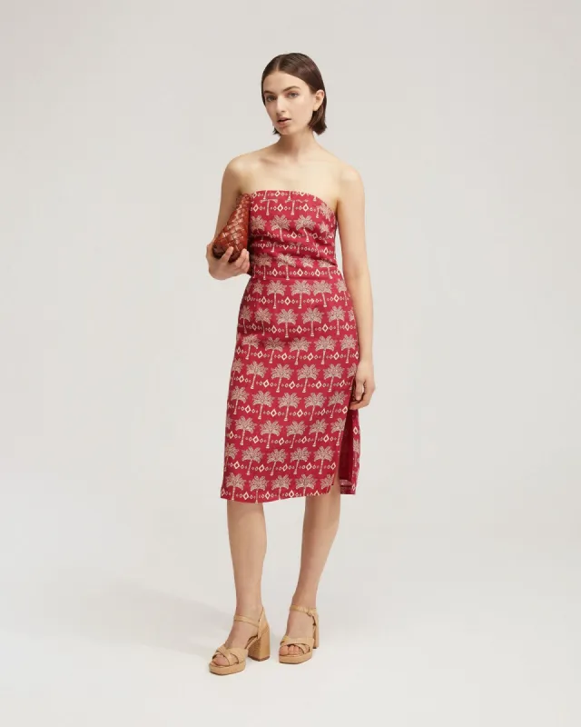 Scala Strapless Printed Dress sold by Oxford Shop