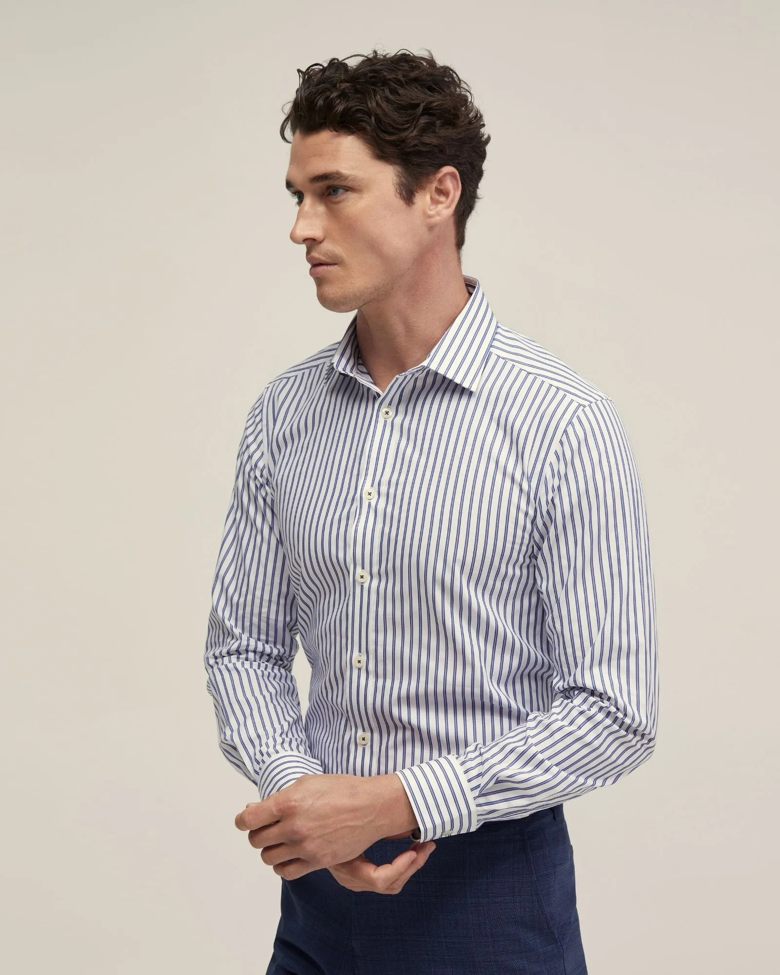 Beckton Striped Cotton Shirt sold by Oxford Shop product image thumbnail 2