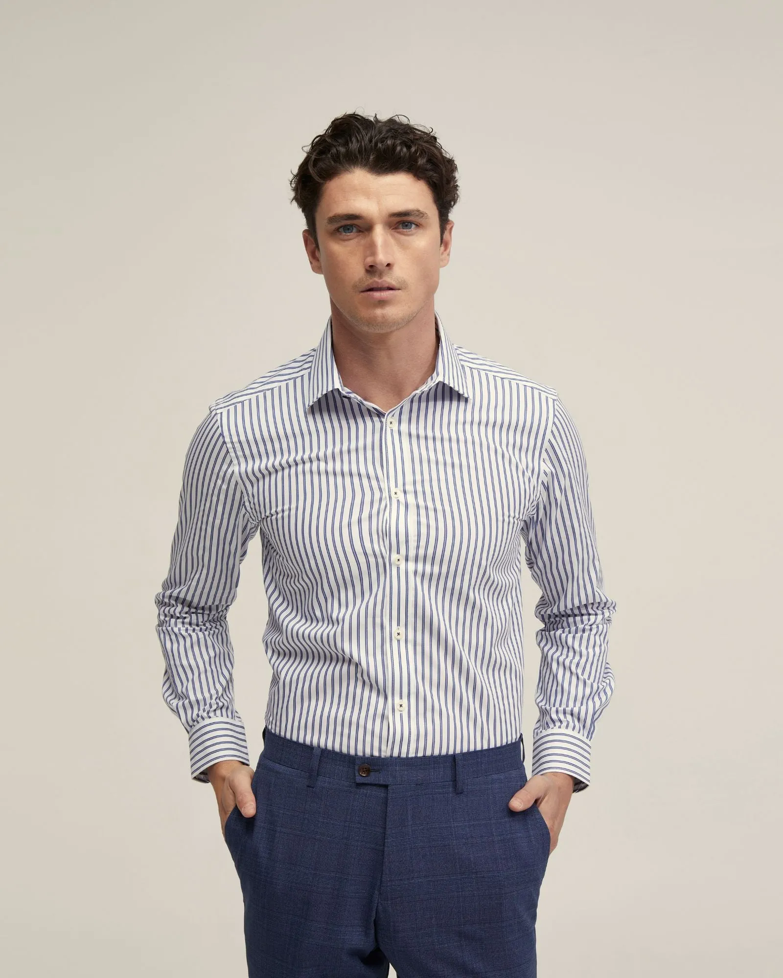 Beckton Striped Cotton Shirt sold by Oxford Shop product image thumbnail 5