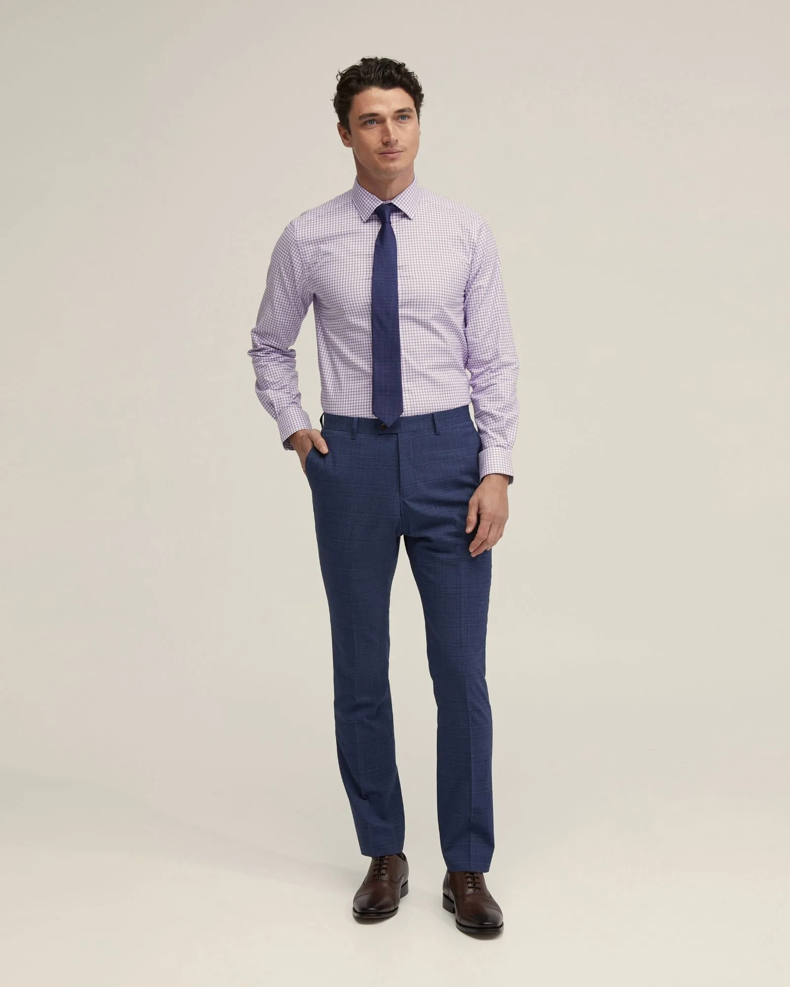 Beckton Cotton Stretch Check Shirt sold by Oxford Shop