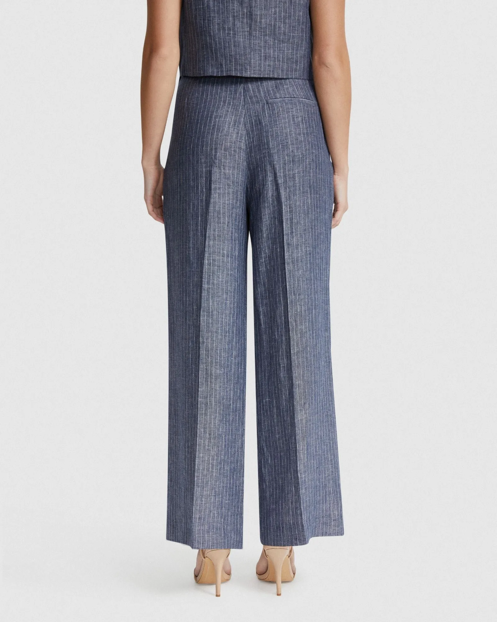 Sonia Pinstripe Linen Pants sold by Oxford Shop product image thumbnail 3