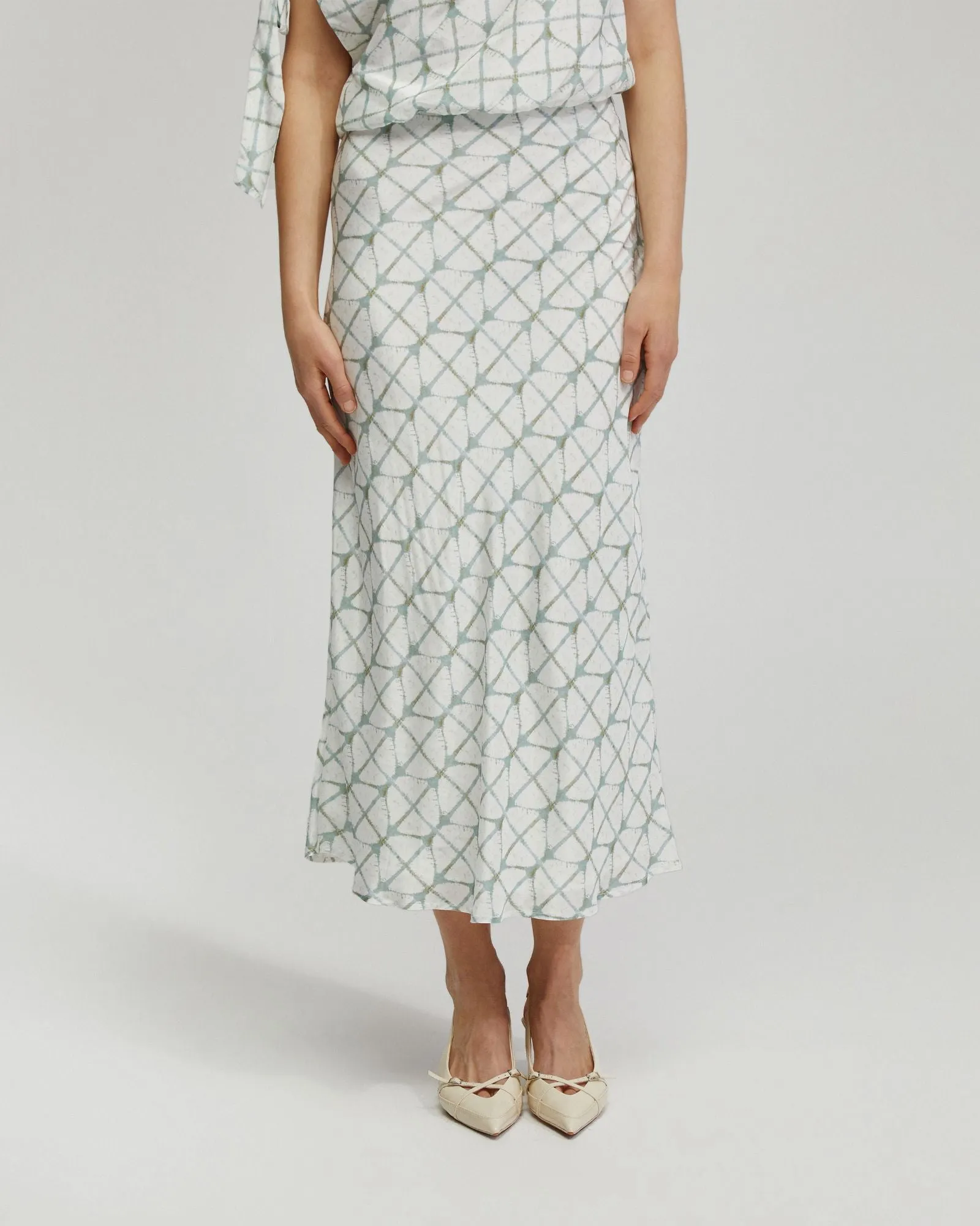 Lucinda Printed Slip Skirt sold by Oxford Shop