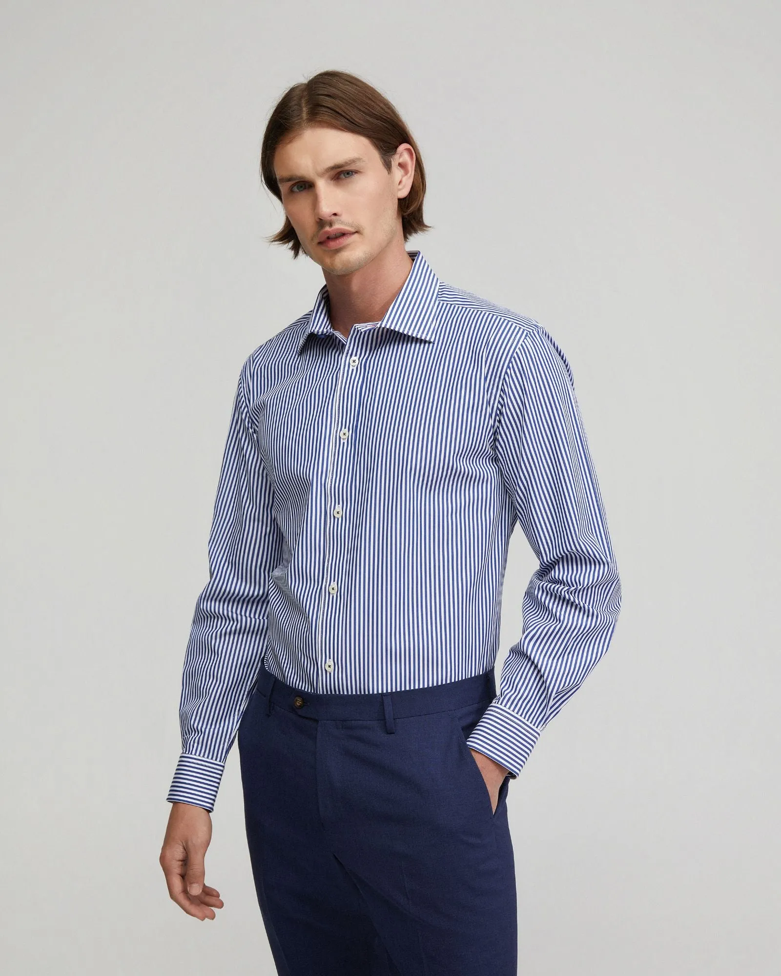 Islington Cotton Striped Shirt sold by Oxford Shop product image thumbnail 2
