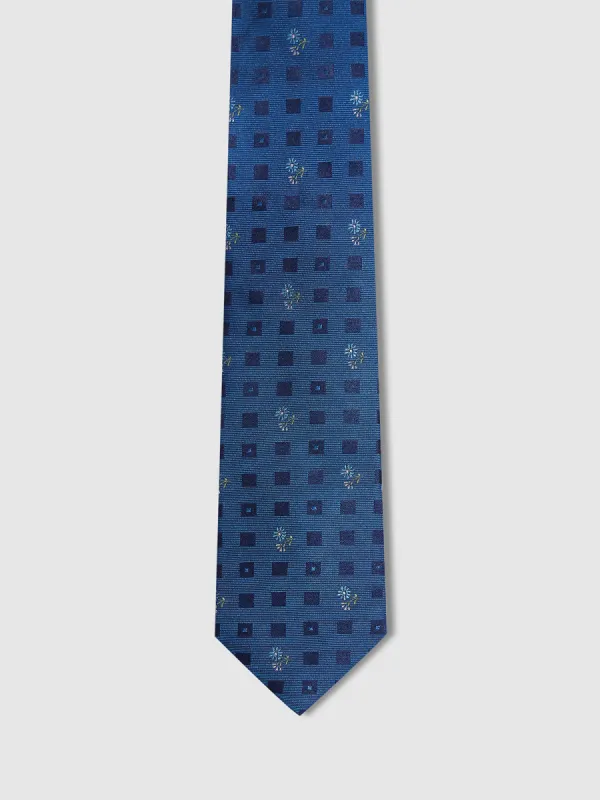 Diamonds And Flowers Silk Tie sold by Oxford Shop