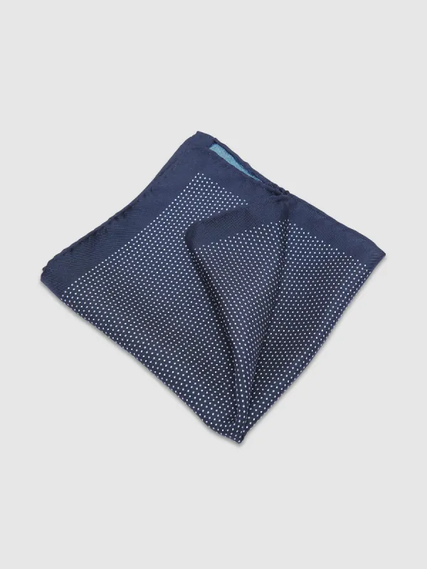 Pocket Square Micro Spot Print Silk sold by Oxford Shop