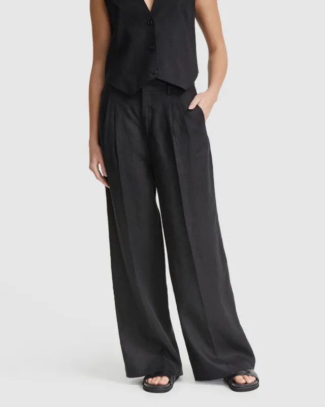 Sonia Linen Wide Leg Pants sold by Oxford Shop