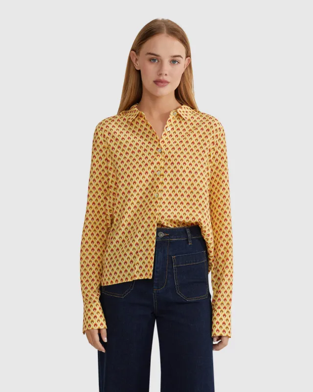 Poppy Printed Blouse sold by Oxford Shop