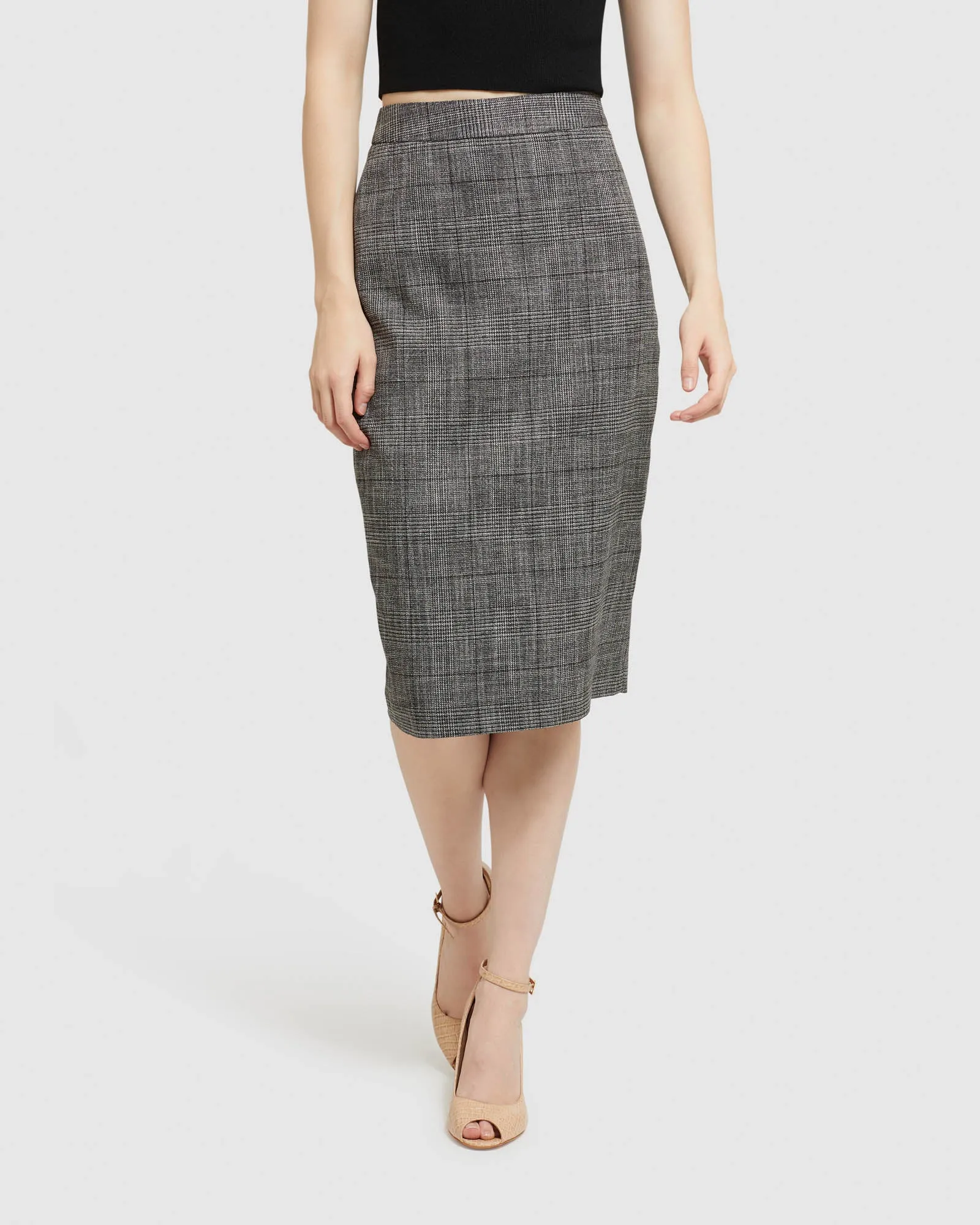 Peggy Checked Suit Skirt sold by Oxford Shop