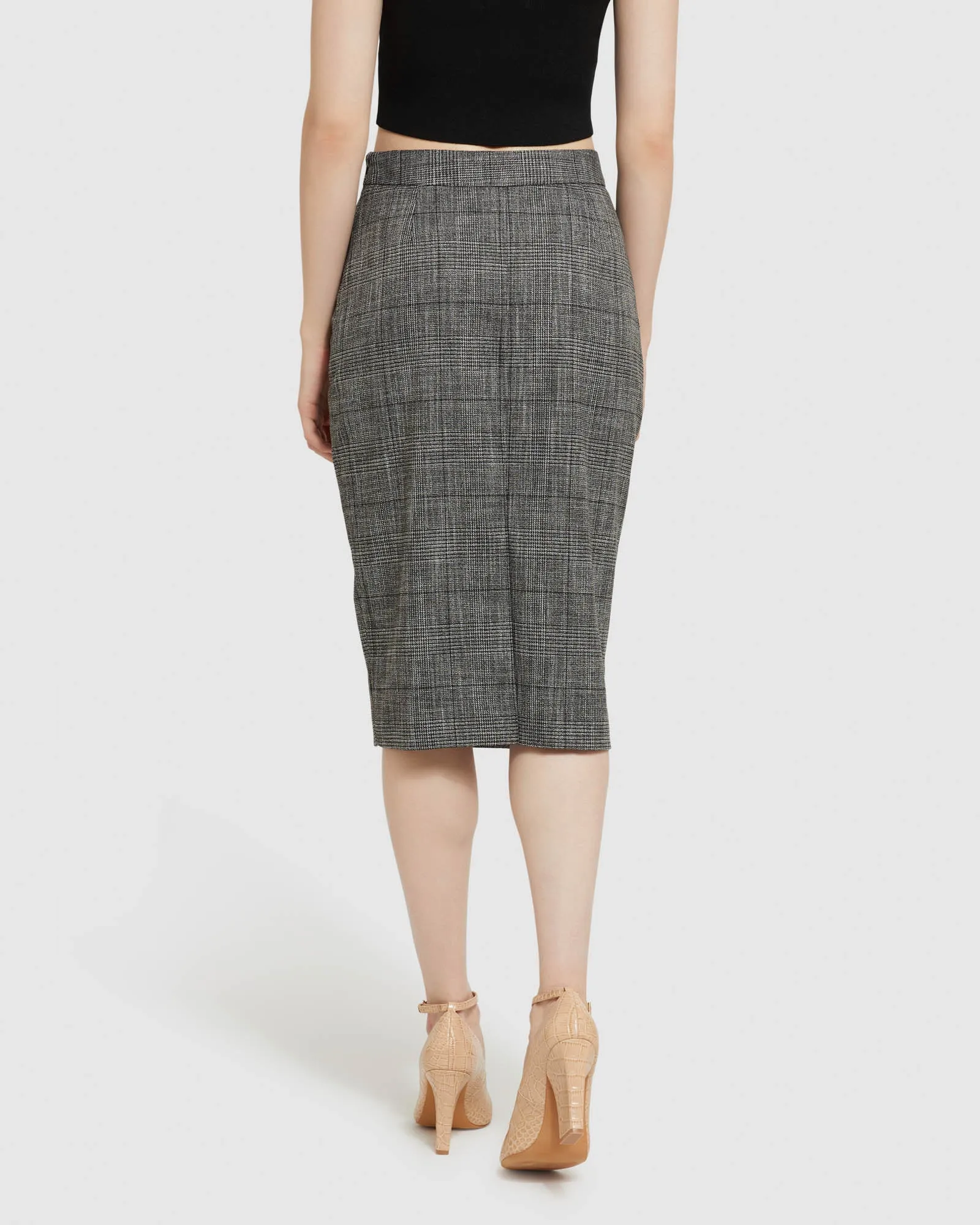 Peggy Checked Suit Skirt sold by Oxford Shop product image thumbnail 3