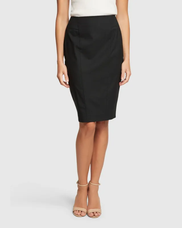 Monroe Wool Stretch Suit Skirt sold by Oxford Shop