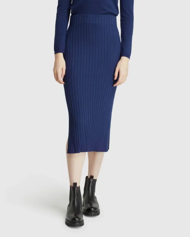 Lucia Rib Skirt sold by Oxford Shop