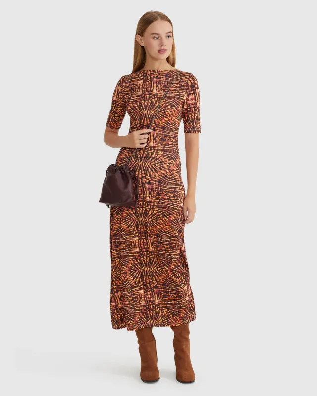 Leonie Printed Jersey Dress made by Oxford Shop