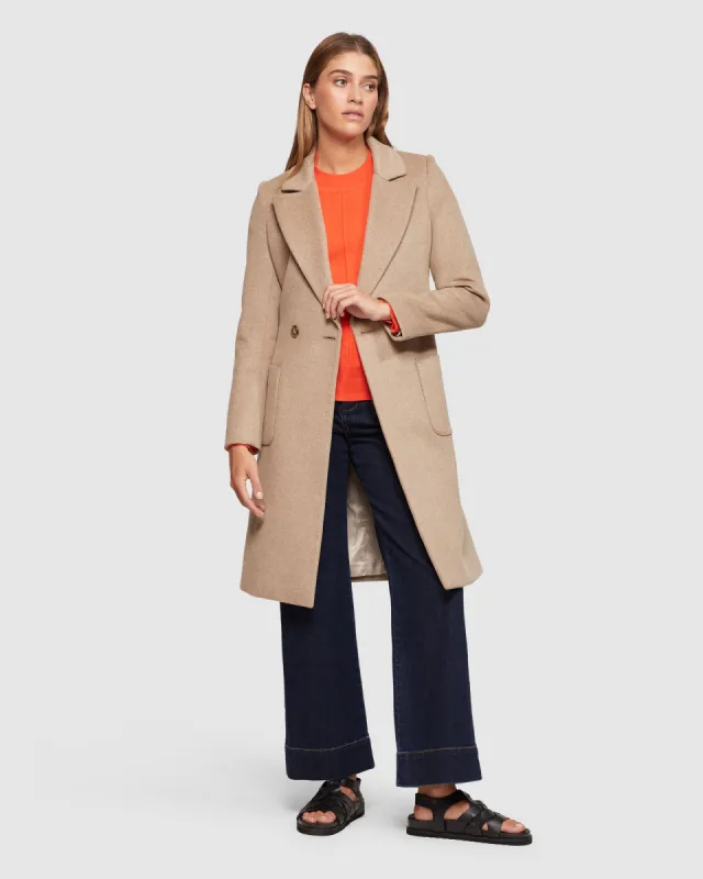 Farah Wool Rich Overcoat With Belt sold by Oxford Shop