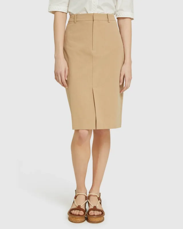 Deana Cotton Pencil Skirt sold by Oxford Shop