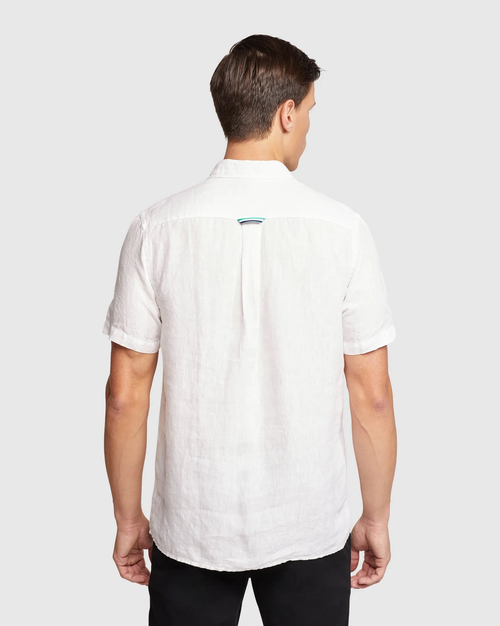 Leyton Pure Linen Short Sleeve Shirt sold by Oxford Shop product image thumbnail 3