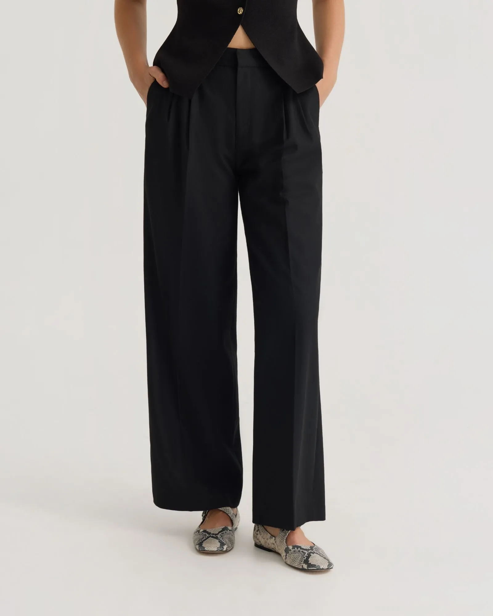 Sonia Pleat Front Eco Pants sold by Oxford Shop