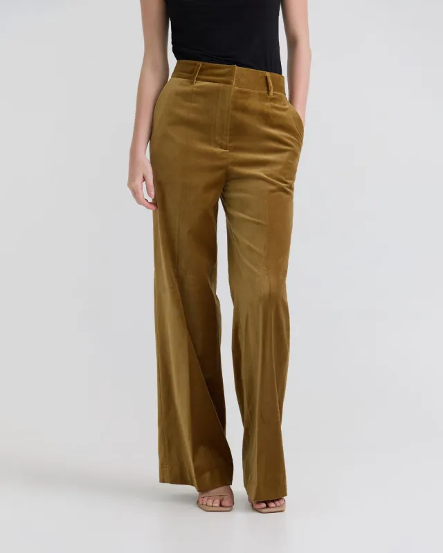 Lydia Stretch Velvet Pants sold by Oxford Shop