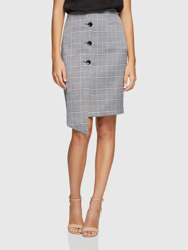 Hannah Check Pencil Skirt sold by Oxford Shop
