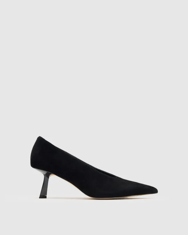 Aria Suede Point Toe Heel sold by Oxford Shop