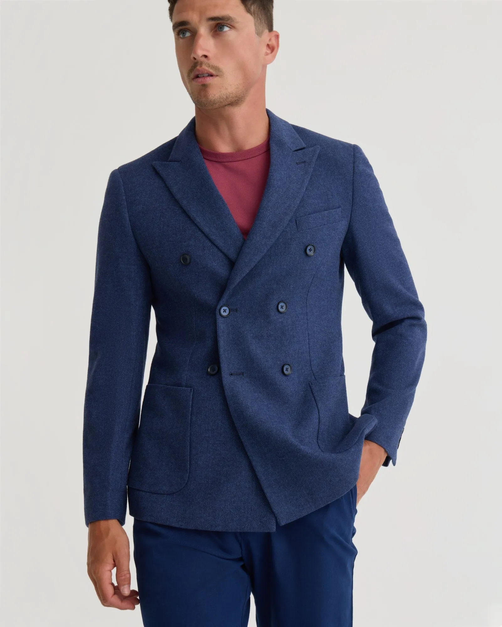 Chester Herringbone Wool Blzer sold by Oxford Shop product image thumbnail 4