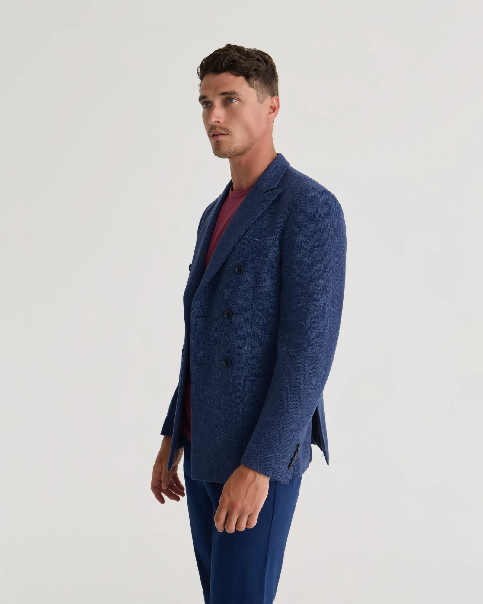 Chester Herringbone Wool Blzer sold by Oxford Shop product image thumbnail 2