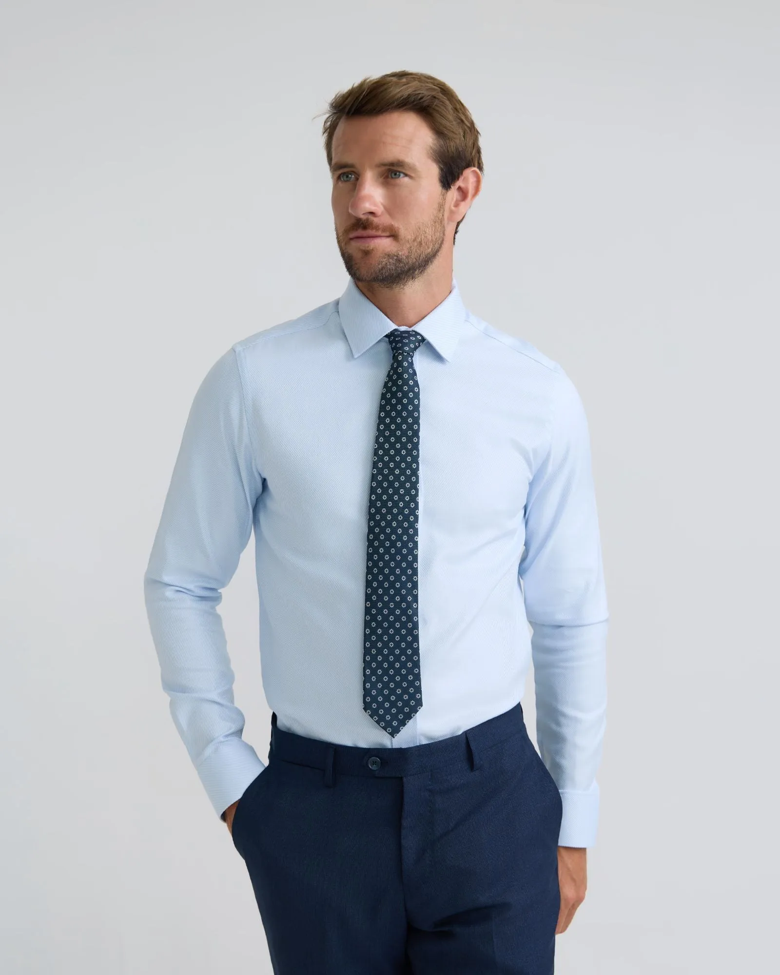 Beckton Slim Fit Twill Cotton Shirt sold by Oxford Shop product image thumbnail 2