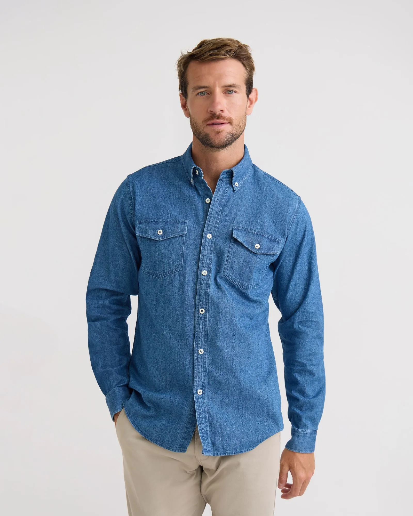 Denim Shirt sold by Oxford Shop product image thumbnail 5