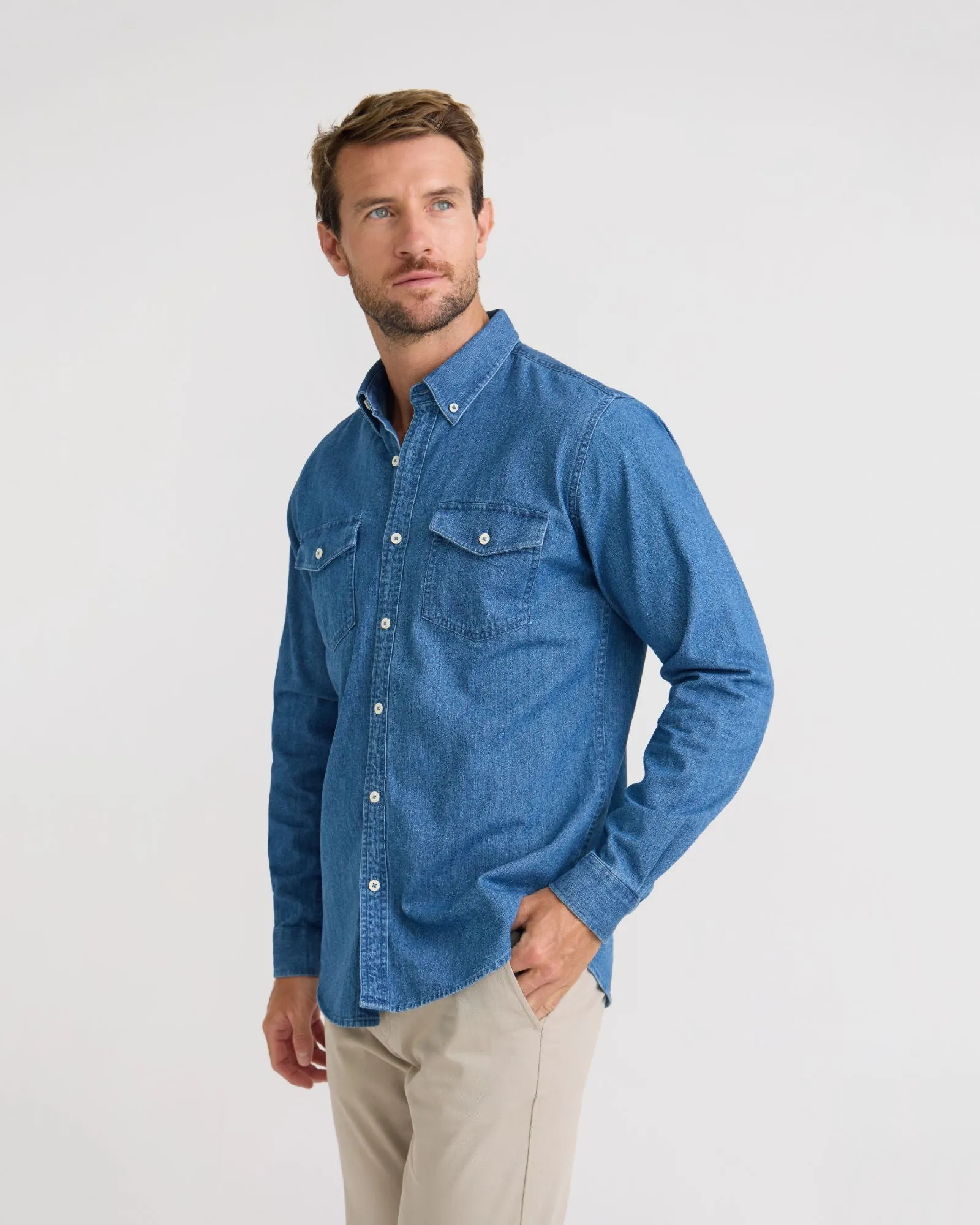Denim Shirt sold by Oxford Shop product image thumbnail 2