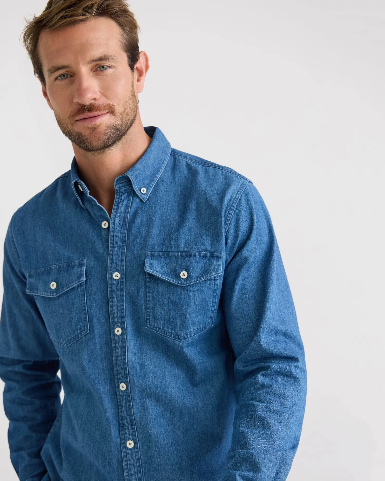 Denim Shirt sold by Oxford Shop product image thumbnail 4