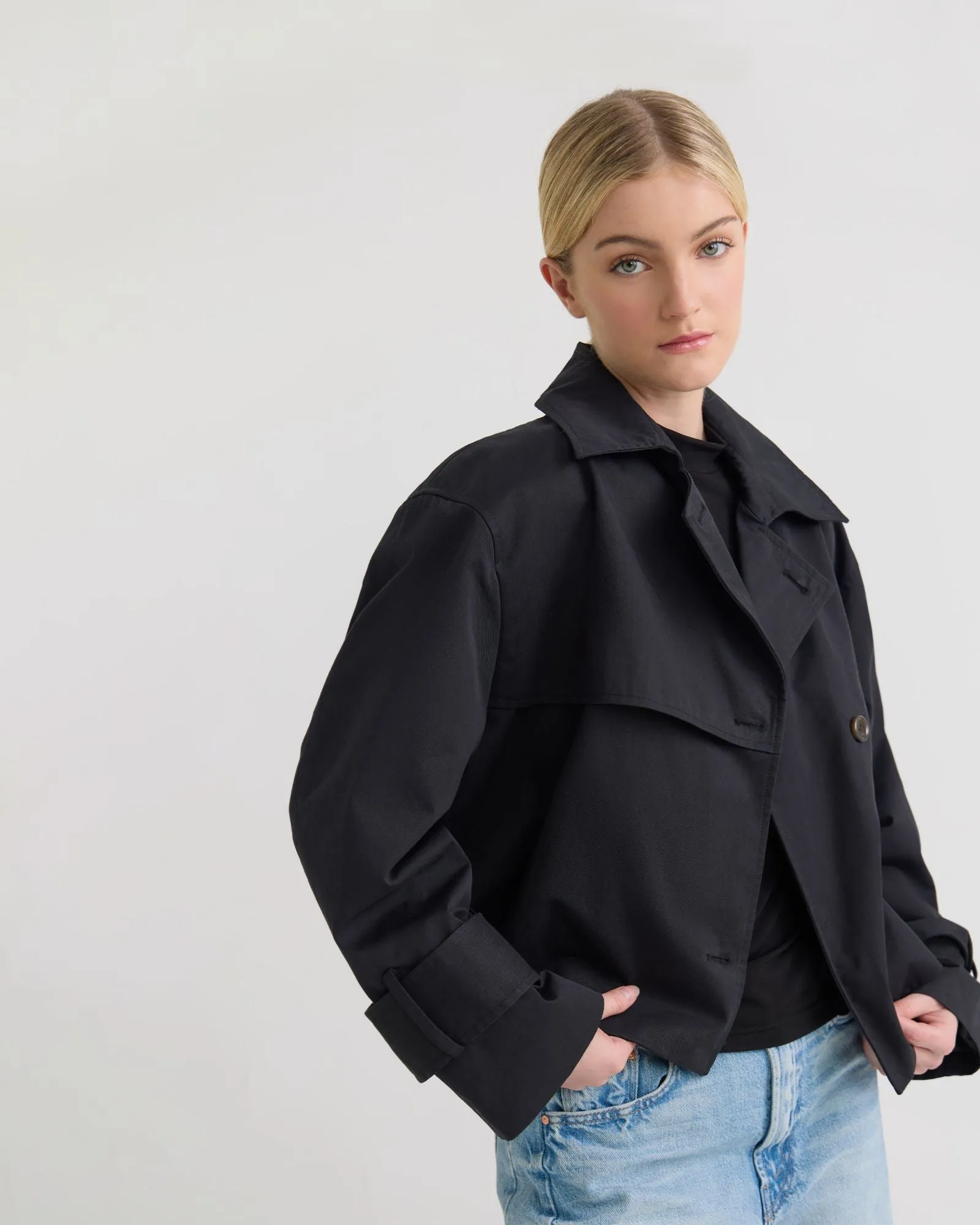 Griffin Crop Trench Jacket sold by Oxford Shop product image thumbnail 4